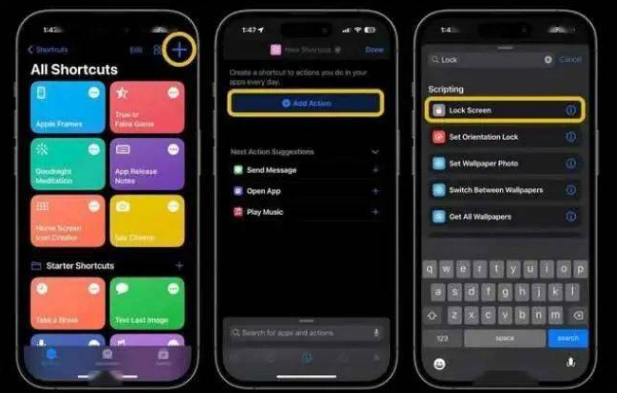 临沭苹果14锁屏维修店分享iPhone14升级iOS16.4后如何创建锁屏快捷方式 